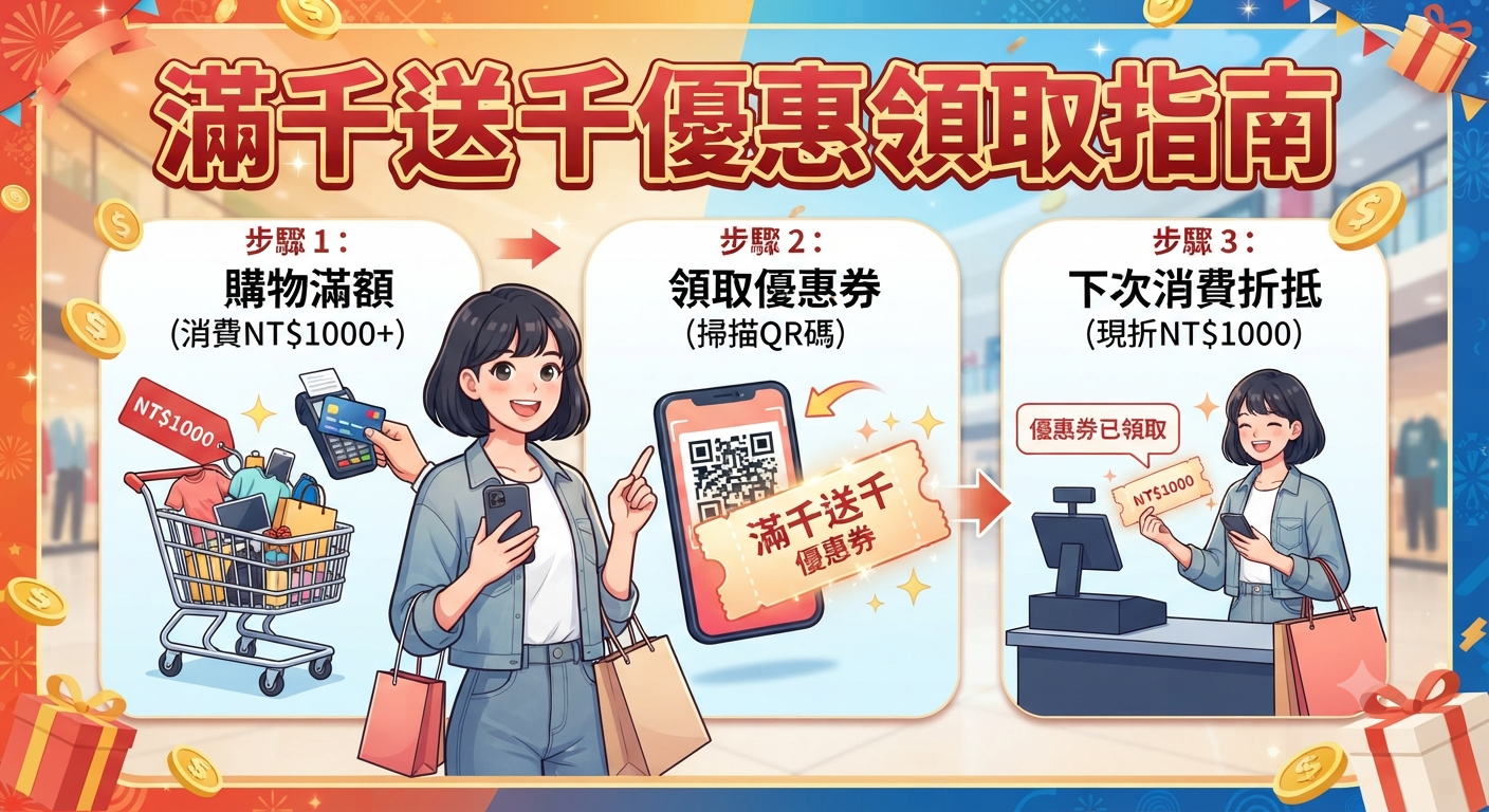 滿千送千優惠領取指南
