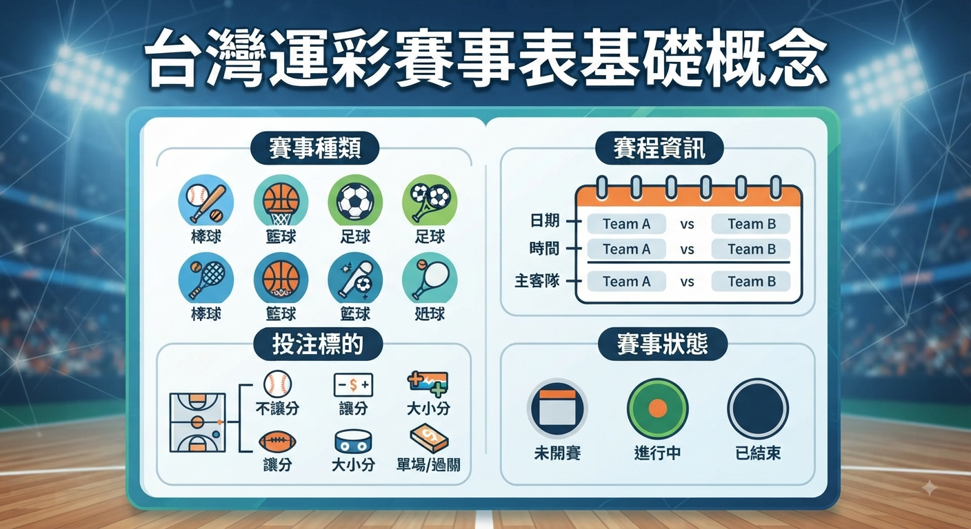台灣運彩賽事表基礎概念