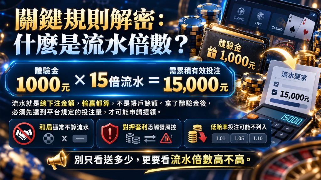 想知道體驗金能不能順利出金？先確認流水倍數與提款門檻，避免忽略活動限制。